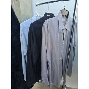 Bundle of 3 Men's L/16–16.5 Dress Shirts – Van Heusen / Boca Classics